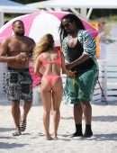 Karrueche Tran in Bikini at Beach in Miami