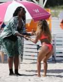 Karrueche Tran in Bikini at Beach in Miami