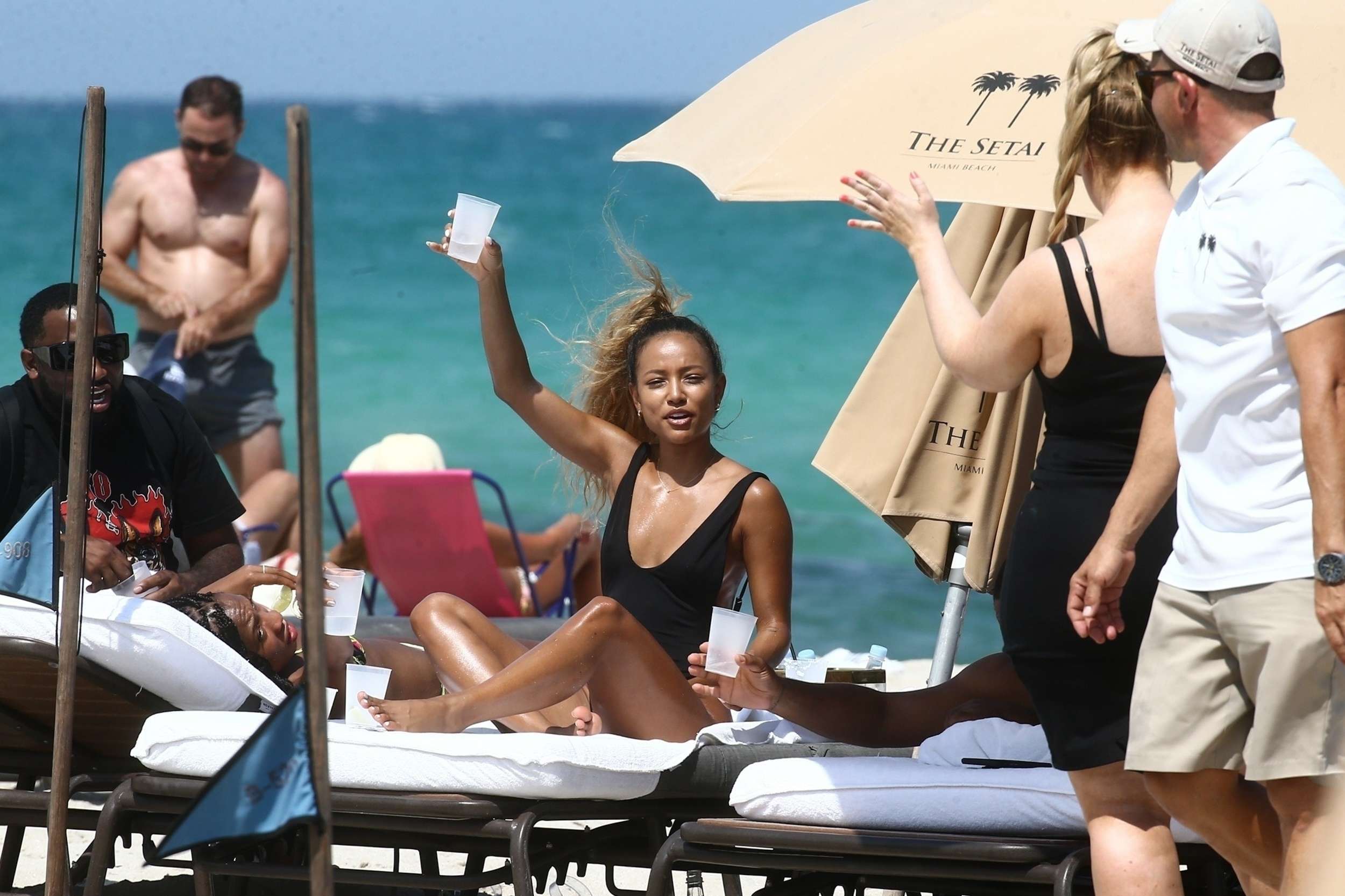 Karrueche Tran in Swimsuit on the Beach in Miami