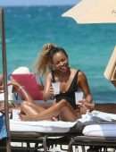 Karrueche Tran in Swimsuit on the Beach in Miami