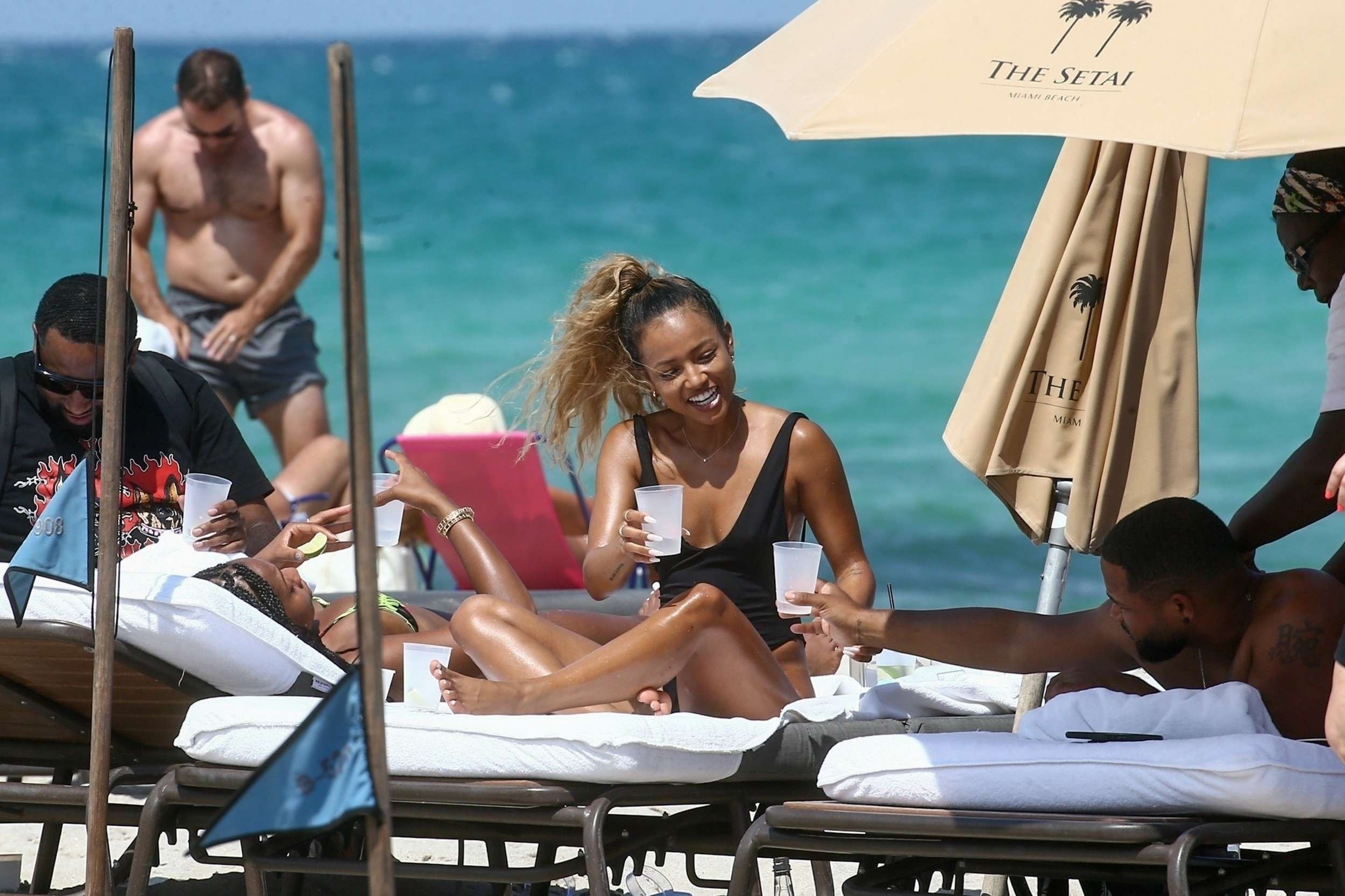 Karrueche Tran in Swimsuit on the Beach in Miami