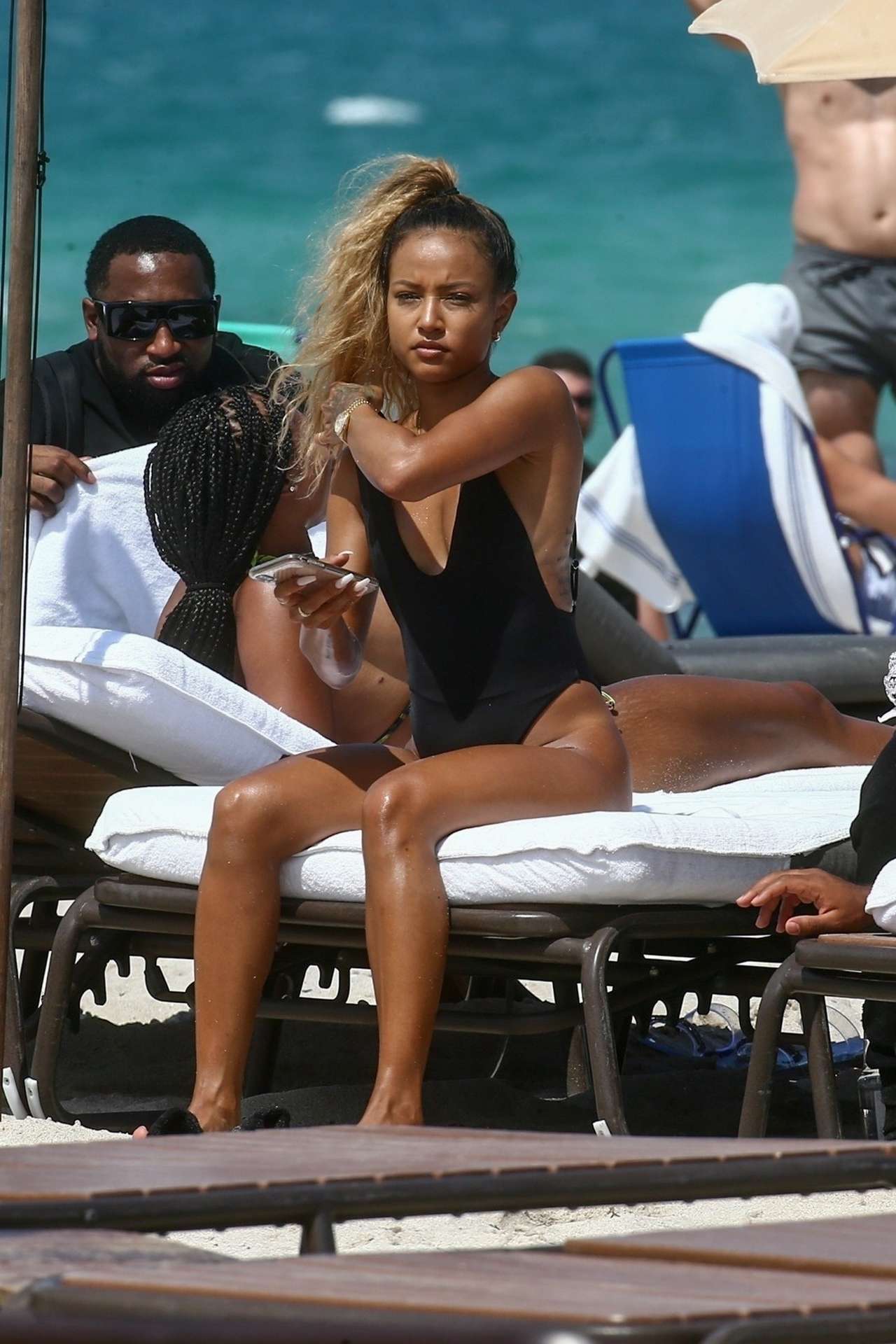 Karrueche Tran in Swimsuit on the Beach in Miami