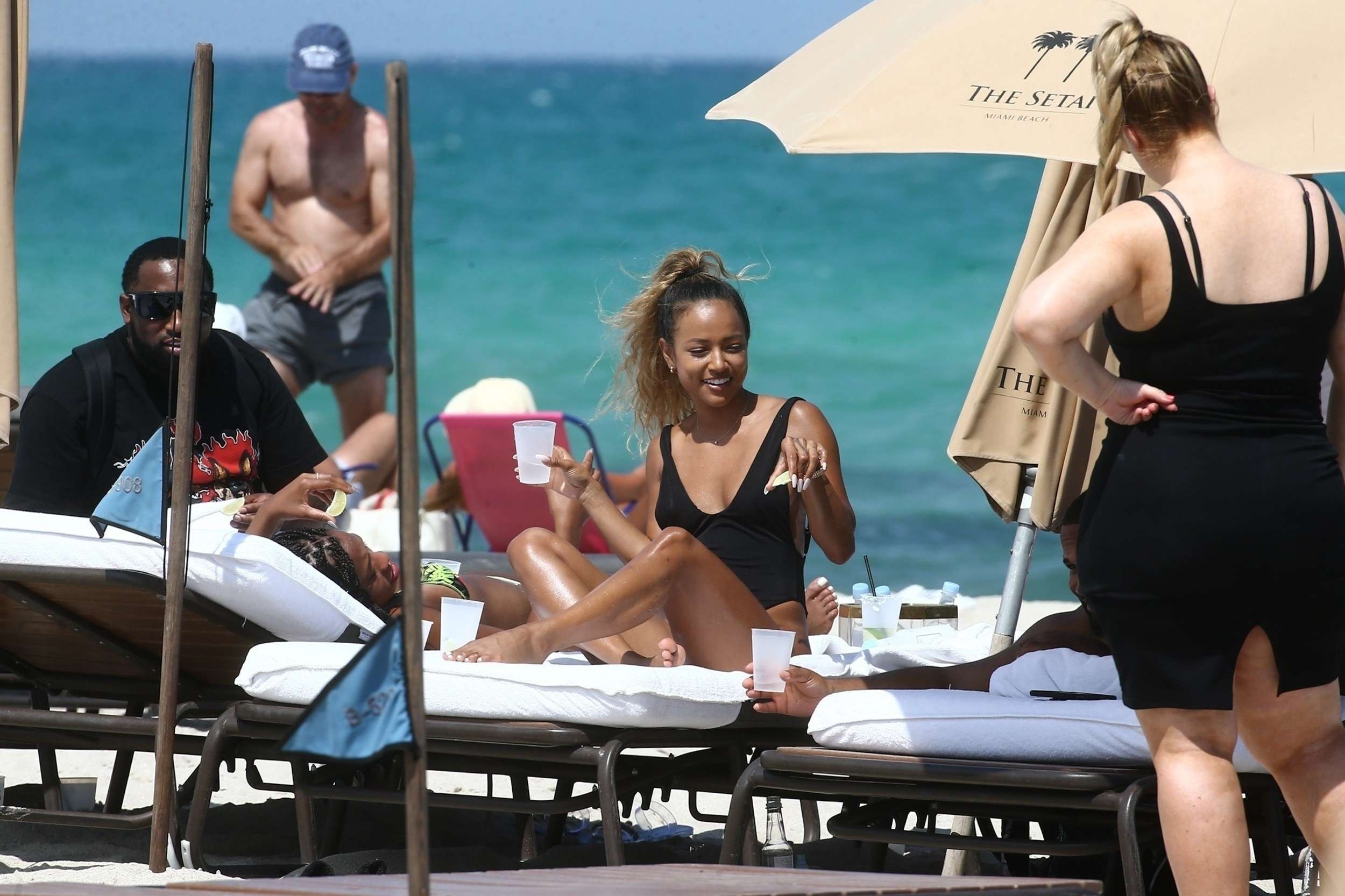 Karrueche Tran in Swimsuit on the Beach in Miami