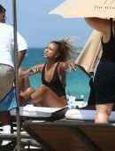 Karrueche Tran in Swimsuit on the Beach in Miami