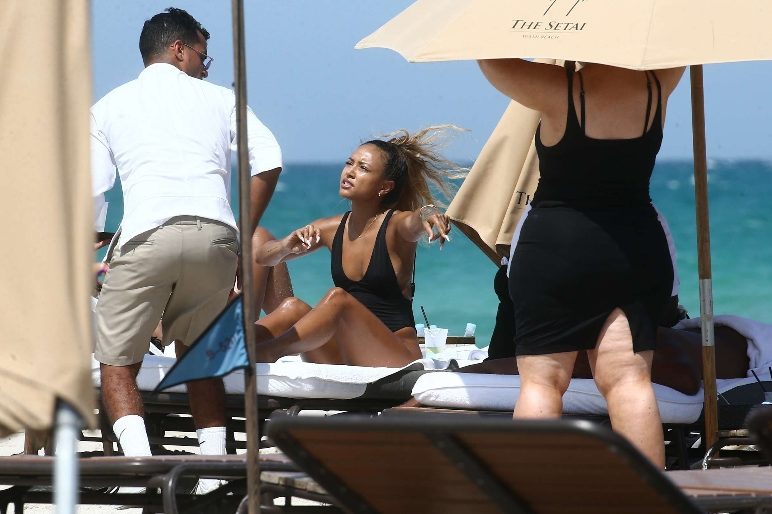 Karrueche Tran in Swimsuit on the Beach in Miami