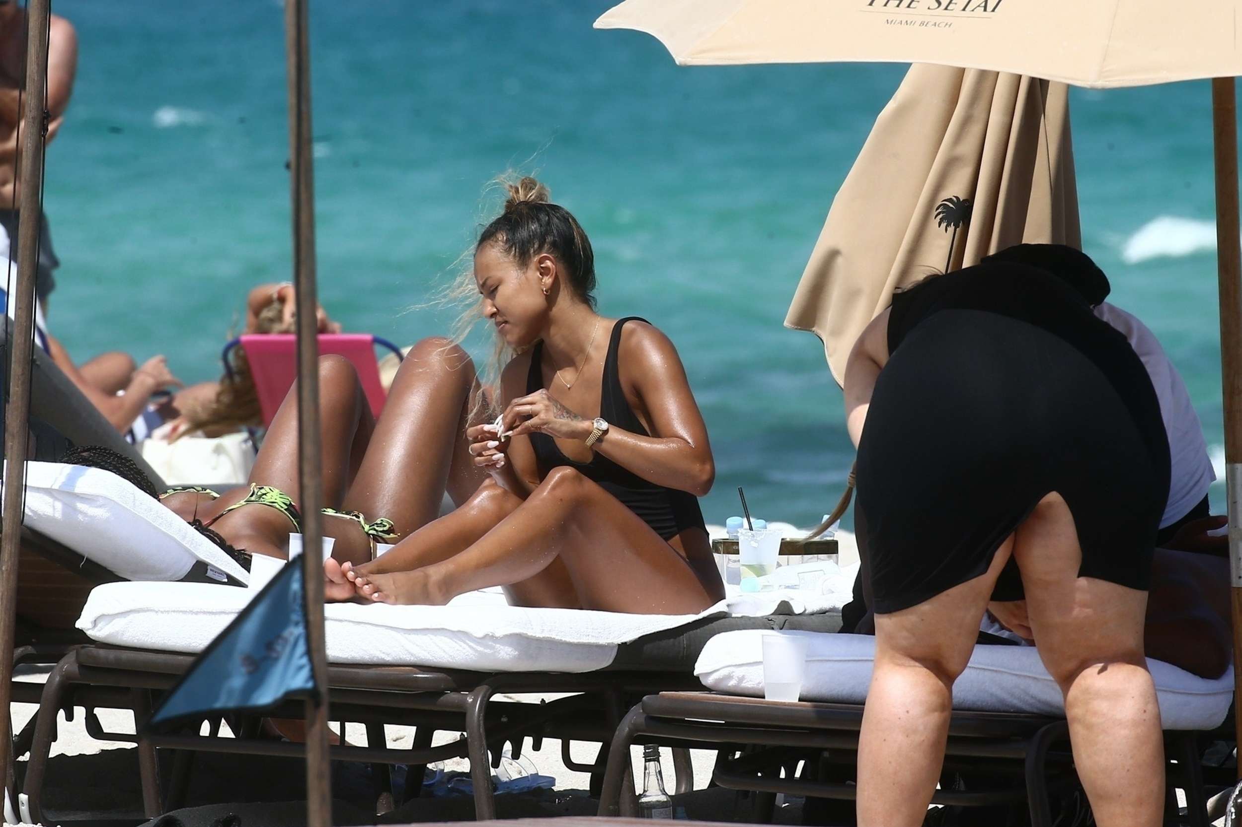 Karrueche Tran in Swimsuit on the Beach in Miami