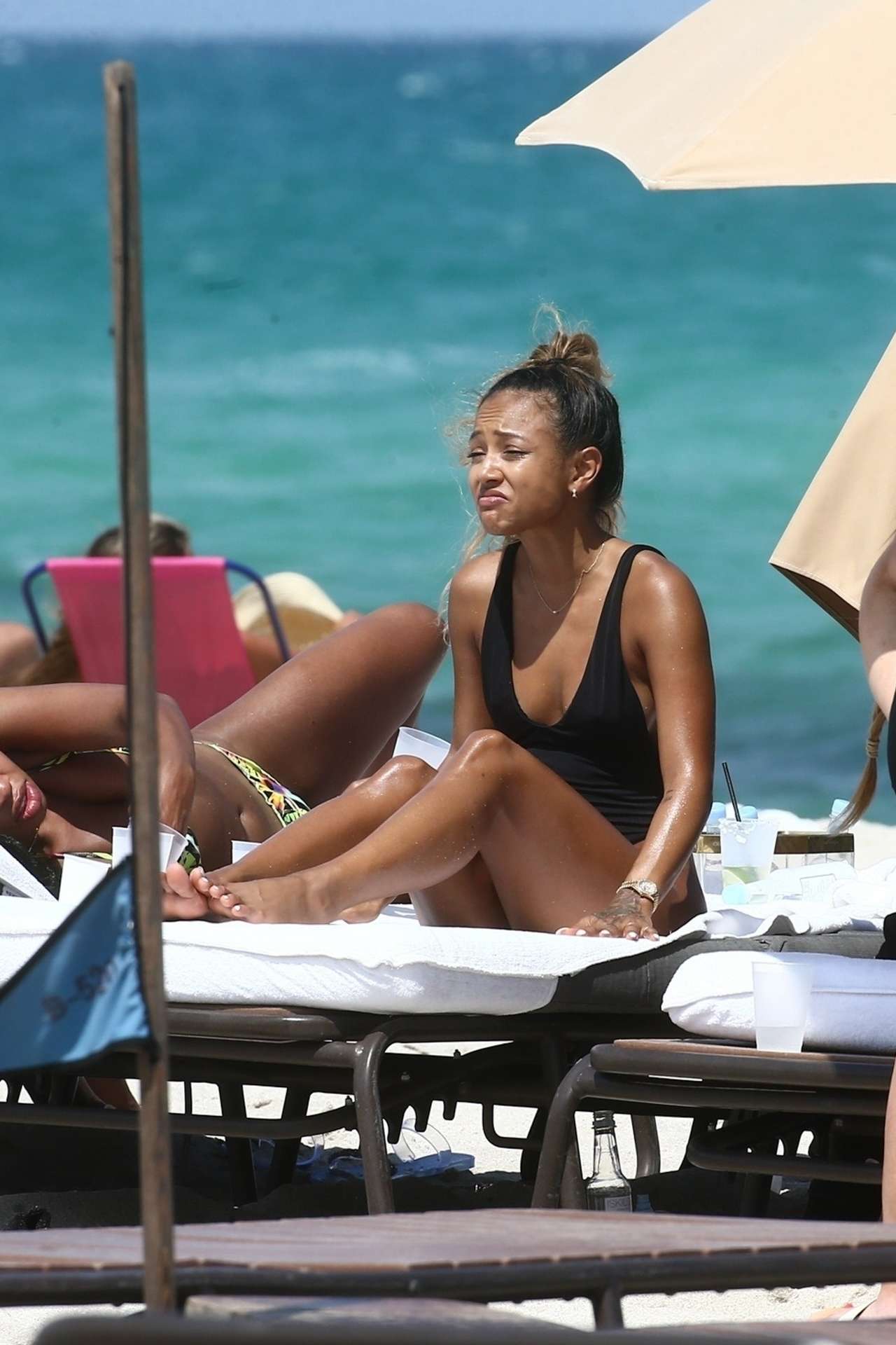 Karrueche Tran in Swimsuit on the Beach in Miami