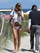 Kate Bock Leaving the Beach in Miami