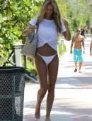 Kate Bock Leaving the Beach in Miami