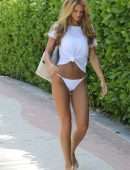 Kate Bock Leaving the Beach in Miami
