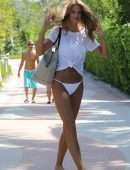 Kate Bock Leaving the Beach in Miami
