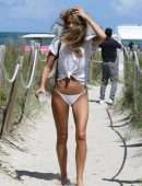 Kate Bock Leaving the Beach in Miami