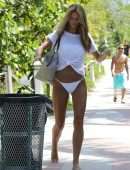 Kate Bock Leaving the Beach in Miami