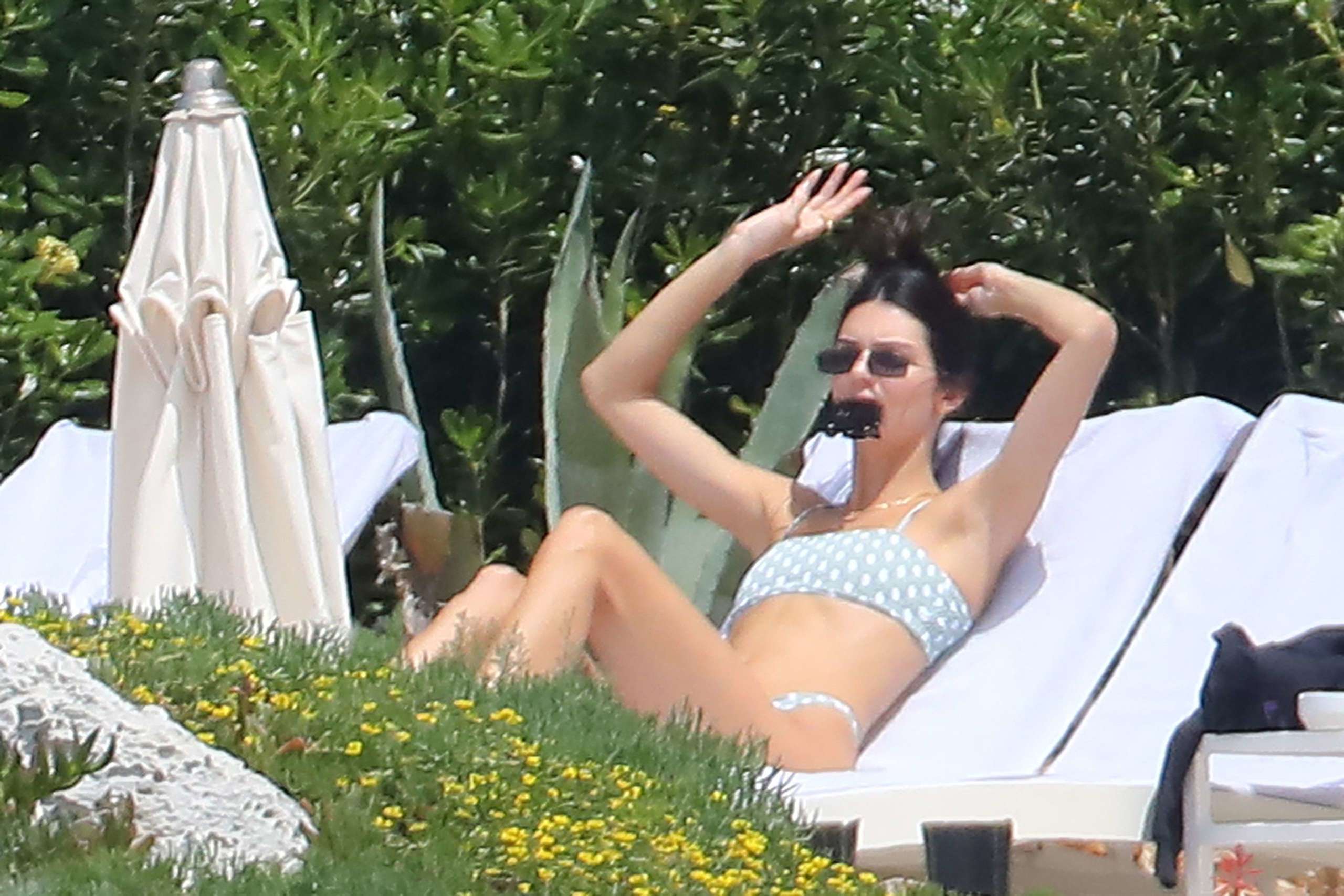 Kendall Jenner Relaxing at Hotel du Cap-Eden-Roc in Antibes