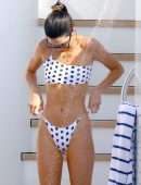 Kendall Jenner in Bikini taking a Shower in Monaco