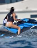 Kendall Jenner in Bikini taking a Shower in Monaco