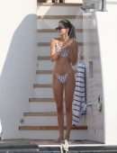 Kendall Jenner in Bikini taking a Shower in Monaco