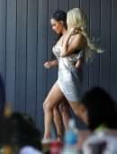 Kim Kardashian at Paris Hilton’s Music Video Shoot in Los Angeles