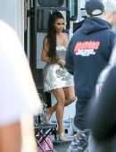 Kim Kardashian at Paris Hilton’s Music Video Shoot in Los Angeles
