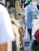 Kim Kardashian at Paris Hilton’s Music Video Shoot in Los Angeles