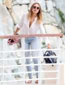 Kimberley Garner Braless Out in Antibes