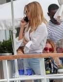 Kimberley Garner Braless Out in Antibes
