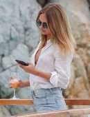 Kimberley Garner Braless Out in Antibes