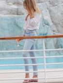 Kimberley Garner Braless Out in Antibes