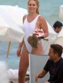Lindsey Vonn in Swimsuit on the Beach in Miami