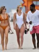 Lindsey Vonn in Swimsuit on the Beach in Miami
