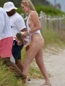 Lindsey Vonn in Swimsuit on the Beach in Miami