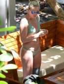 Lindsey Vonn in Thong Bikini at a Pool Party in Miami