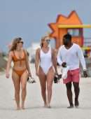 Lindsey Vonn in Swimsuit on the Beach in Miami