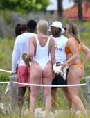 Lindsey Vonn in Swimsuit on the Beach in Miami