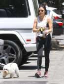 Lucy Hale Walking her Dog Elvis Out in Hollywood Hills