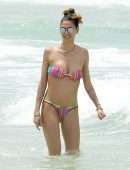 Melissa Satta in Bikini at a Beach in Dubai