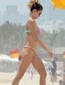 Melissa Satta in Bikini at a Beach in Dubai