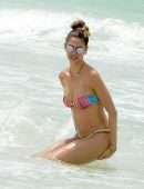 Melissa Satta in Bikini at a Beach in Dubai