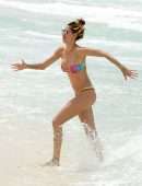 Melissa Satta in Bikini at a Beach in Dubai