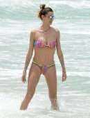 Melissa Satta in Bikini at a Beach in Dubai
