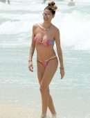 Melissa Satta in Bikini at a Beach in Dubai