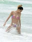 Melissa Satta in Bikini at a Beach in Dubai