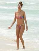 Melissa Satta in Bikini at a Beach in Dubai