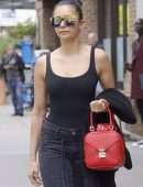 Nina Dobrev Out and About in Tribeca, NYC