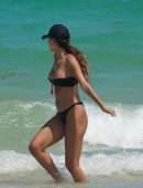 Patricia Contreras Wardrobe Malfunction at the Beach in Miami