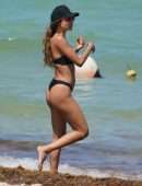 Patricia Contreras Wardrobe Malfunction at the Beach in Miami