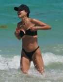 Patricia Contreras Wardrobe Malfunction at the Beach in Miami