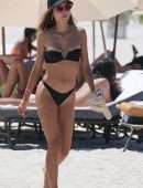 Patricia Contreras Wardrobe Malfunction at the Beach in Miami