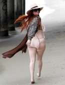 Phoebe Price Rocks a Bikini under a Printed Beach Cover up on the Beach in Malibu