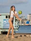Rachel McCord Braless See-Through Pokies in Los Angeles